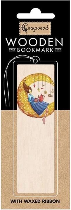 Cozywood Mond-Lesezeichen aus Holz