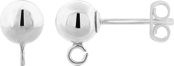 Leyda Kugel Ohrstecker Brisur (Silber 925)