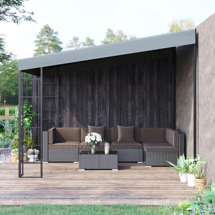 Produktbild Outsunny Pergola mit abfallendem Dach (398 cm, 298 cm)