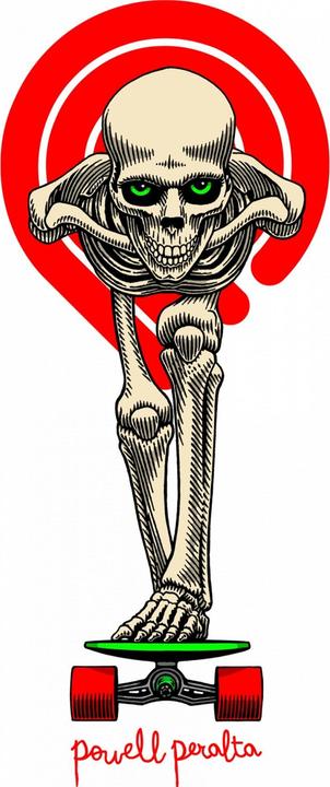Actual product image Tucking Skeleton Sticker 3"