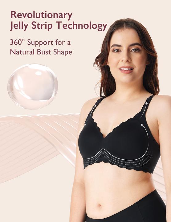 Produktbild Momcozy YN46 Seamless Support Floral Nursing Bra Black M (M)