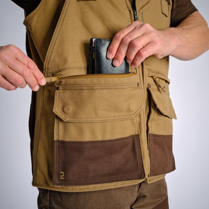 Produktbild Solognac Jagdweste 500 Renfort viele Taschen braun