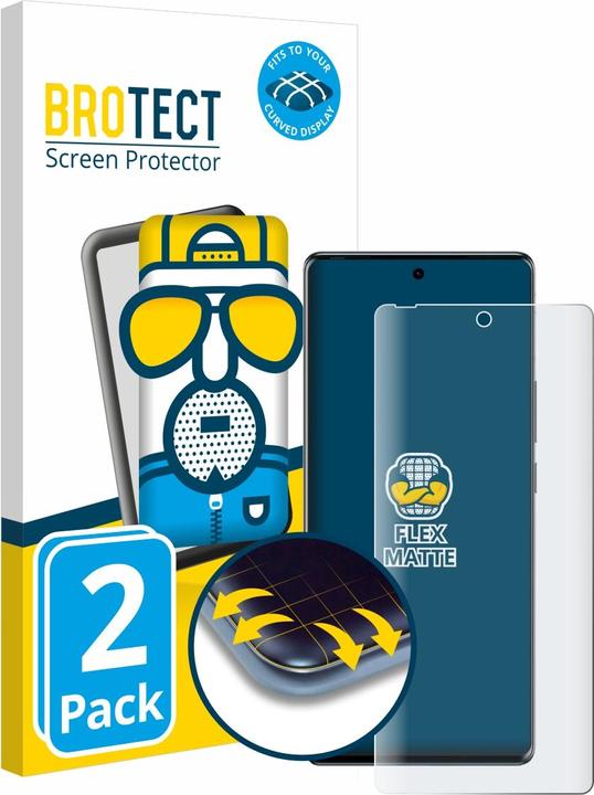 Actual product image BROTECT Full Cover Matte Screen Protector (2 Piece, Tecno Spark 20 Pro)