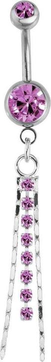 Actual product image Bijouteria Bellypiercing (Stainless steel, Brass, Crystal)