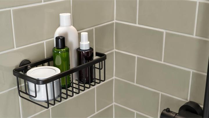Immagine prodotto tesa Piatto doccia MOON BLACK con soluzione adesiva senza forare (9 x 13 x 29 cm)