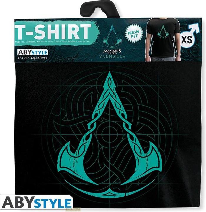 Produktbild ABYstyle ASSASSINS CREED - Tshirt - Valhalla Crest - man SS black - new fit (L)