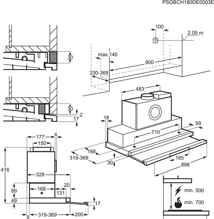 Actual product image Electrolux DASL9046CN (Wall hood)