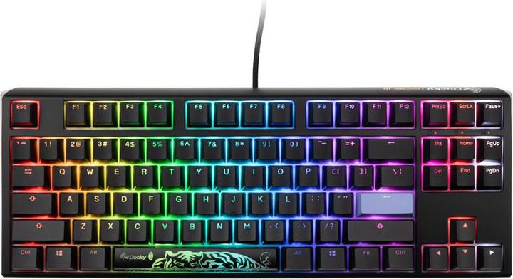 Produktbild Ducky One 3 Classic Black/White TKL Gaming Tastatur, RGB LED - MX-Blue (US) (US, Kabelgebunden)