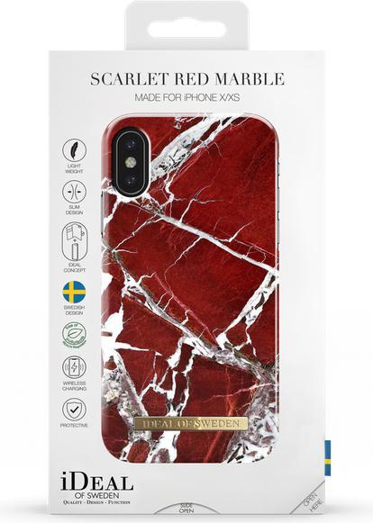 Actual product image iDeal Of Sweden Scarlet Red Marble (Apple iPhone X, Apple iPhone XS)
