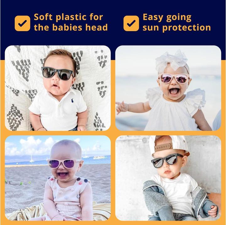 Actual product image Baby Sunnies Baby-Sonnenbrille mit Band Peach