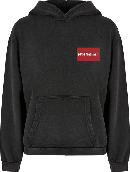 Merchcode Ladies Marocco Dima Maghreb Acid Washed Oversize Hoody - 111867