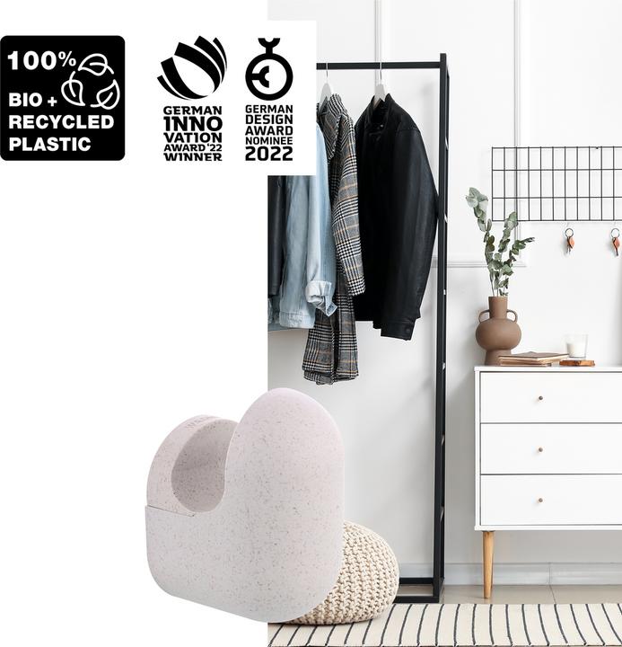 Image du produit Wagner System design yourself Crochet de vestiaire PILL WH 0414 avec 1 crochet gris, 1 pc.