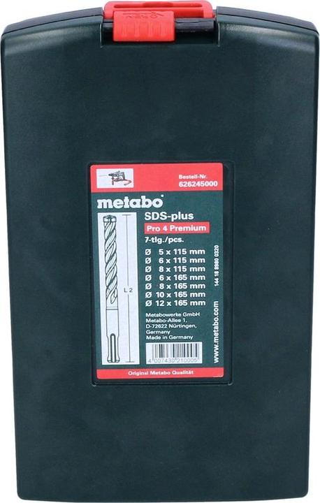 Actual product image Metabo SDS-plus Pro 4 (5 mm, 6 mm, 8 mm, 10 mm, 12 mm)