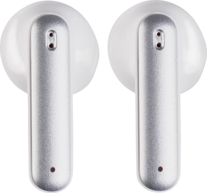 Immagine prodotto Vivanco Auricolari Bluetooth True Wireless, custodia in metallo, modalità a bassa latenza, argento (180 h, Senza fili)