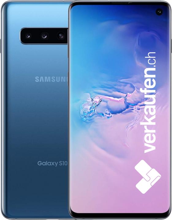 Produktbild verkaufen.ch Galaxy S10 (128 GB, Prism Blue, 6.10", 12 Mpx, Hybrid Dual SIM, A / Wie neu)