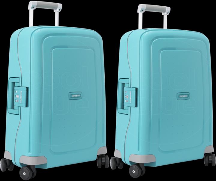 Actual product image Samsonite S'Cure Spinner 55cm Aqua Blue Duo Lugcase set (34 l, Hand luggage (up to 50 litres))