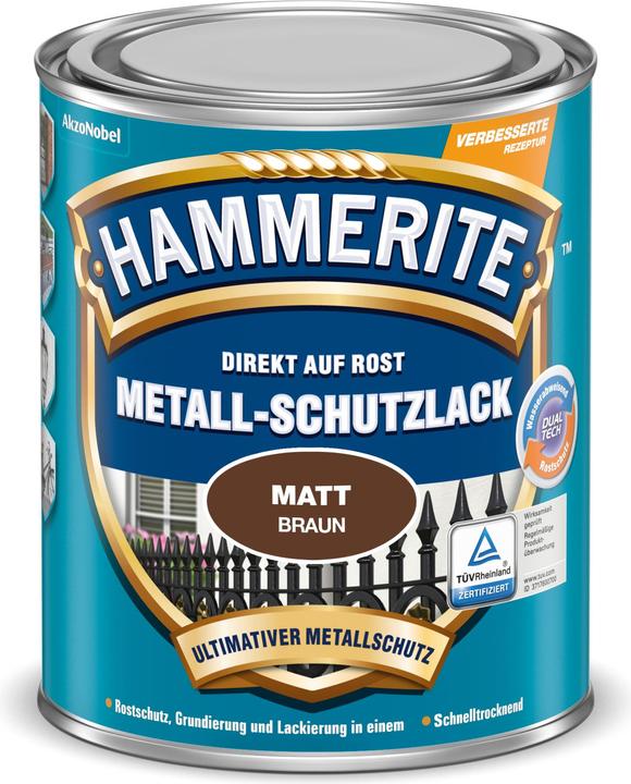 Immagine prodotto Hammerite Lacca protettiva in metallo marrone opaco (750 ml, Marrone)