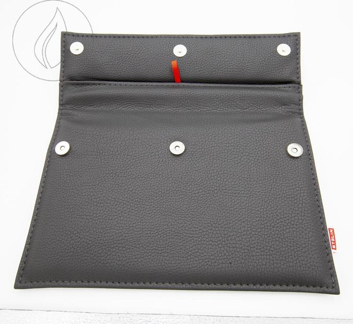 Image du produit Stalin MeetingBag en similicuir noir avec coutures gris foncé (Smartphones jusqu'à 6 pouces)
