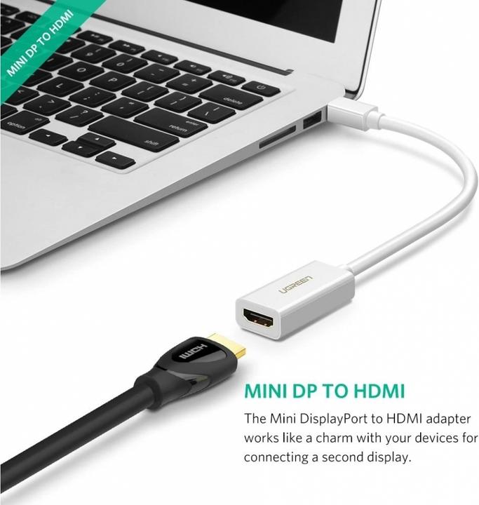 Image du produit Ugreen Mini port d'affichage vers adaptateur HDMI Convertisseur 1080P (Mini DP, 25 cm)