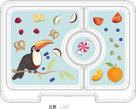 Image du produit Yumbox Mini Snack Coco Rose Toucan Boîte à goûter