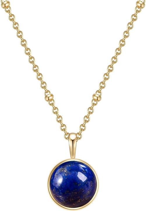 Image du produit Glanzstücke München Femmes argent sterling lapis-lazuli or jaune 40,0 cm chaîne de base + 5,0 cm d'extension - 11036 (Argent Sterling, 40 - 45 cm)