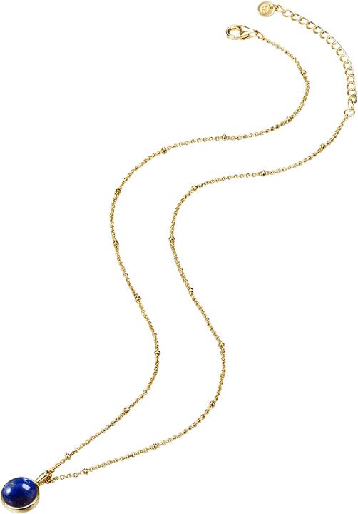 Image du produit Glanzstücke München Femmes argent sterling lapis-lazuli or jaune 40,0 cm chaîne de base + 5,0 cm d'extension - 11036 (Argent Sterling, 40 - 45 cm)