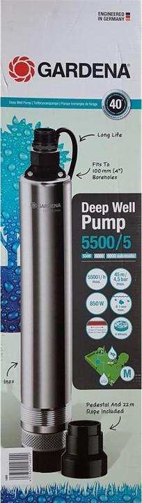 Produktbild Gardena 1489-20 Premium Tiefbrunnenpumpe 5500/5 inox (Durchlaufpumpe)
