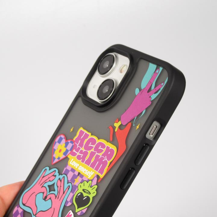 Immagine prodotto PhoneLook Copertura in gomma Blur Keep Calm trasparente (Apple iPhone 15)