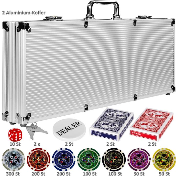Actual product image Games Planet Poker case, 1000 laser chips, aluminium