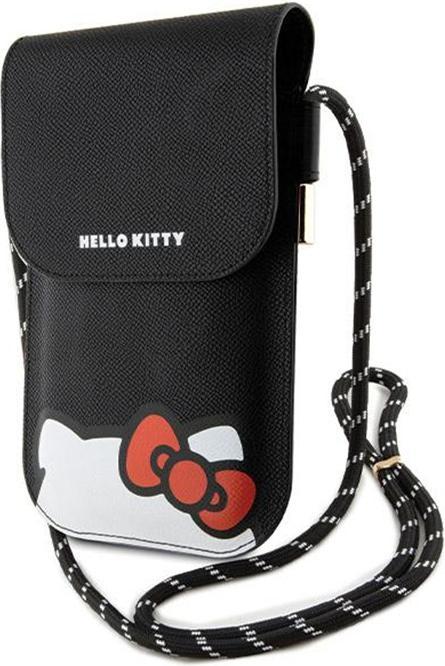 Hello Kitty Torebka HKOWBPSCKEK czarny/black Leather Hiding Kitty Cord