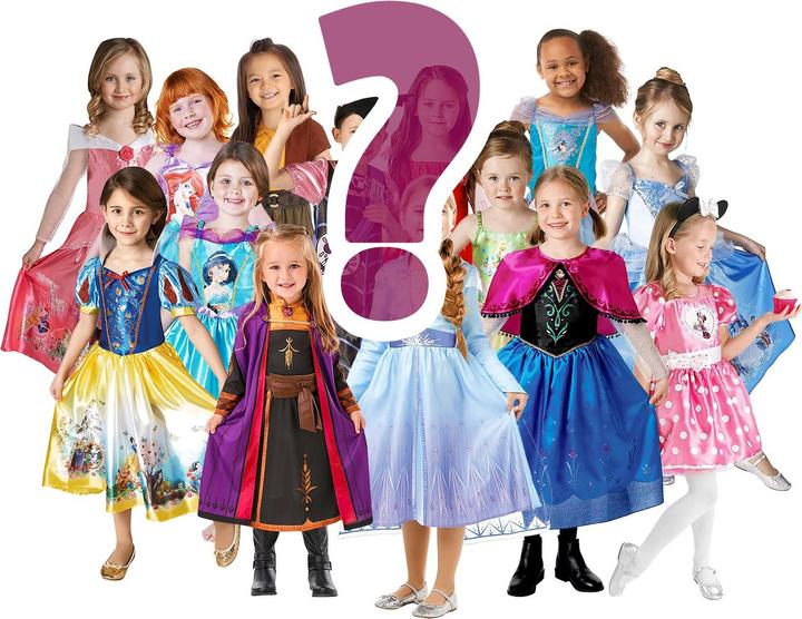 Produktbild Rubies Disney Mystery Box für Mädchen mit 3 Überraschungskostümen (98, 102, 104, 100 A)