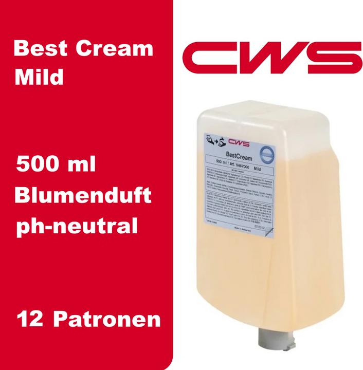 Immagine prodotto CWS Sapone liquido cremoso, conf. da 12 flaconi da 0,5 l, delicato, rosa-arancione. (Sapone liquido, 500 ml)