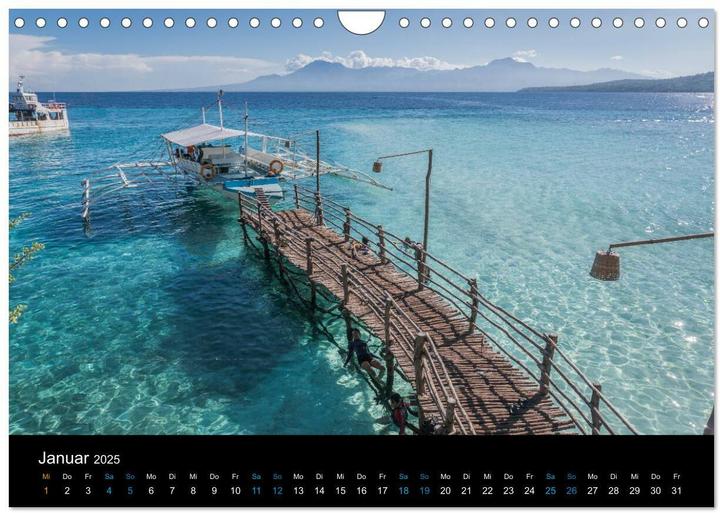 Actual product image Philippinen Foto Wandkalender 2025 (Wandkalender 2025 DIN A4 quer), Monatskalender (A4)