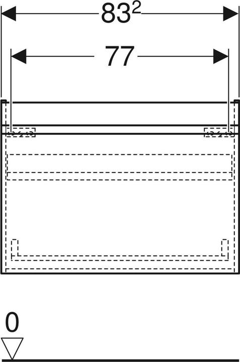 Image du produit Geberit Renova Plan, armoire basse pour lavabo, avec 1 tiroir, 83,2x60,6x44,6cm, 501910 (83 x 44.5 x 60.5 cm)
