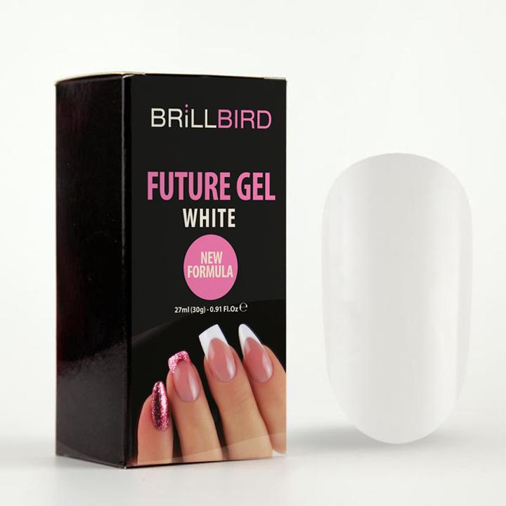 BrillBird Future Gel - White Nouvelle formule 30g (Blanc, Vernis semi-permanent)