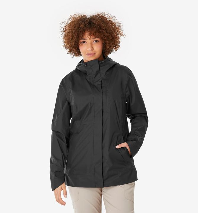 Produktbild Quechua Wanderjacke Damen wasserdicht - NH500 schwarz (3XL)