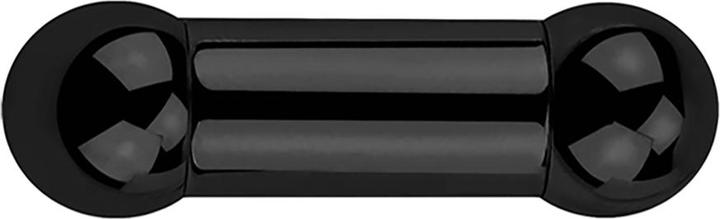 Star Piercing Barbell Innengewinde schwarz mit zwei Kugeln (ohne Messing, Chirurgenstahl 316L)