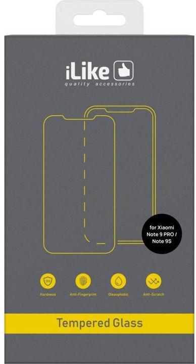 Actual product image iLike Xiaomi Redmi Note 9 Pro/9s 0.33 flat clear glass (1 Piece, Xiaomi Redmi Note 9 Pro)