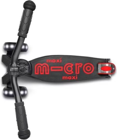 Actual product image Micro Kids kickboard Maxi Deluxe Pro LED (black red)