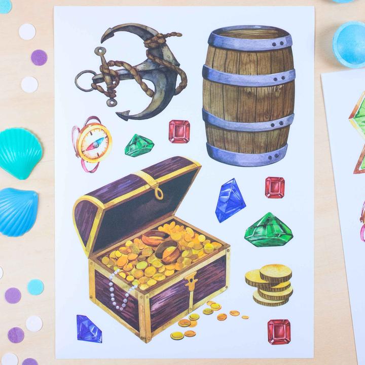 Produktbild Papierdrachen Wandtattoos - Piraten - Set 9 (22 x 30 cm)