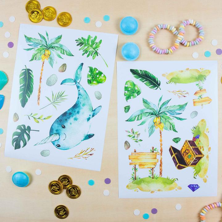 Produktbild Papierdrachen Wandtattoos - Piraten - Set 9 (22 x 30 cm)