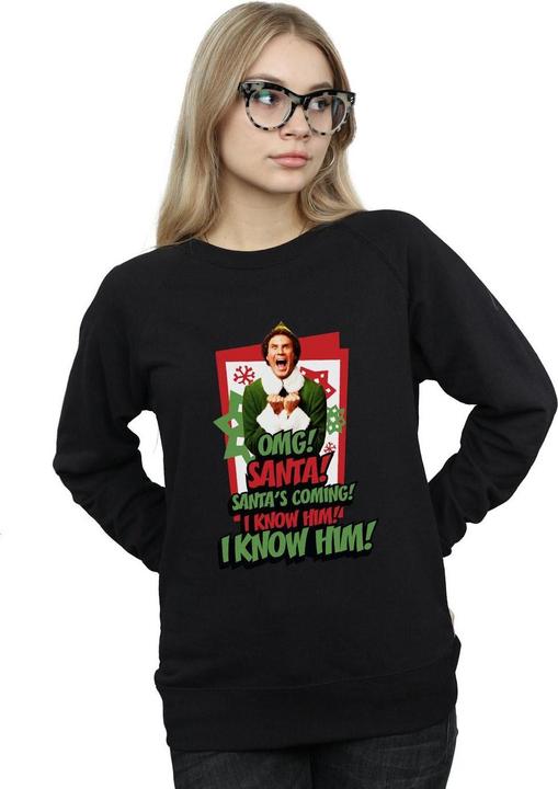 Actual product image Elf Womens/Ladies OMG Santa Sweatshirt (XXL)