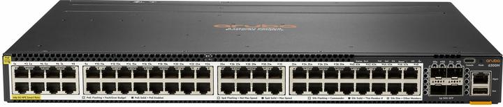 Produktbild HPE E Aruba Switch, 48 Port Smart Rate 1/2.5/5GbE PoE and 4 Port SFP56, Layer 3, Stackab (48 Ports)