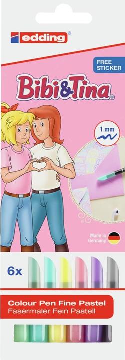 Actual product image Edding 6 e-1200 Bibi & Tina felt tip pens assorted colours (Multinational, 6 x)