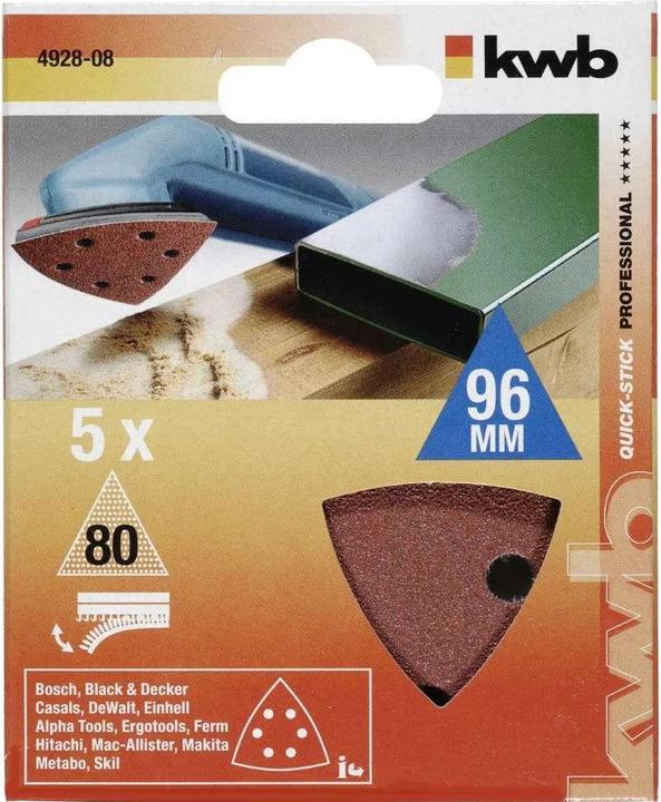 Produktbild kwb Delta-Haftscheiben K80 /5Stück (80)