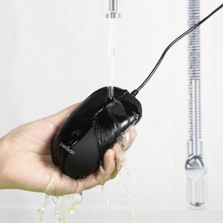 Produktbild Perixx PERIMICE-503 B, wasserdichte Maus, kabelgebunden, schwarz (Kabelgebunden)
