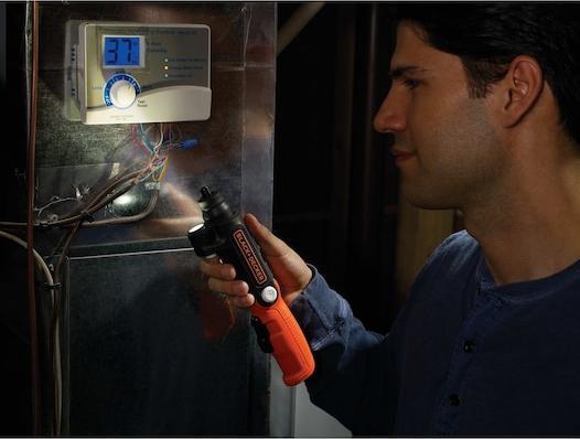 Actual product image Black & Decker Blac cordless screwdriver BDCSFL20C-QW 3.6V with bar function and integrated torch (Rechargeable battery operated)