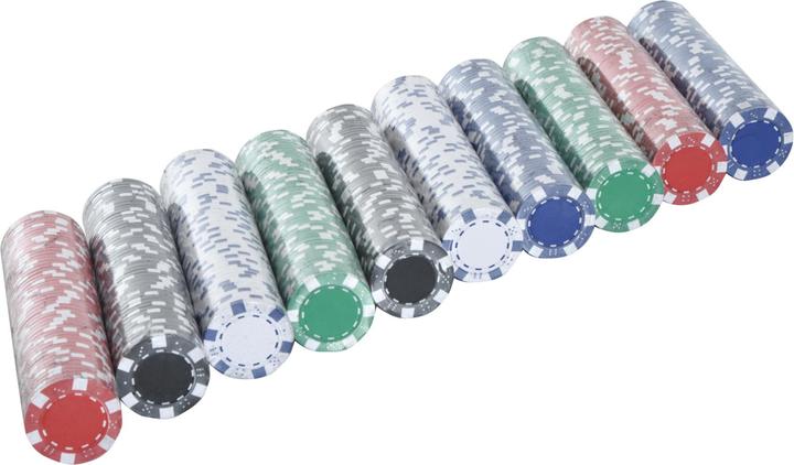 Image du produit Homcom Mallette de poker incluant un set de poker (Anglais, Allemand, Français, Italien)