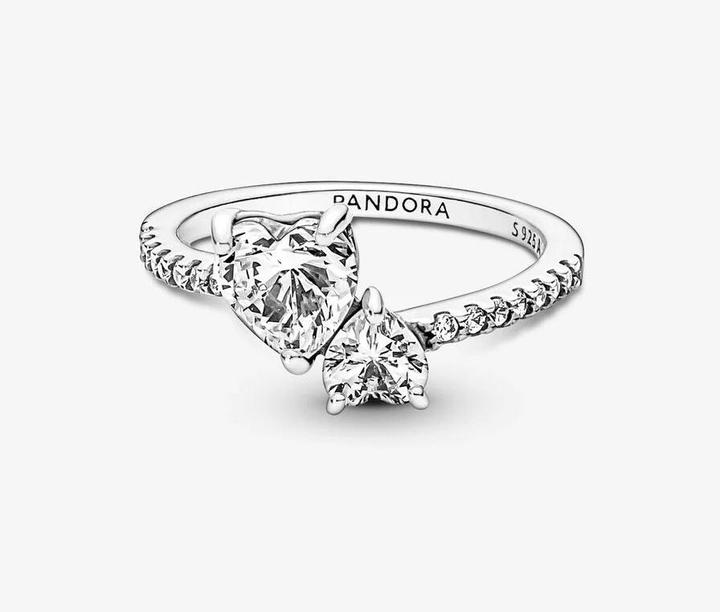 Image du produit Pandora Bague coeurs scintillants (52, Argent 925)