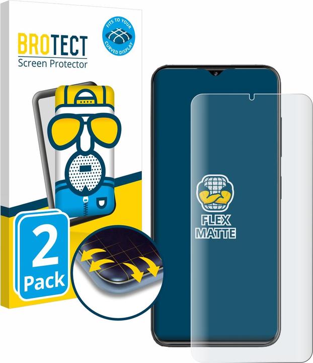 Image du produit BROTECT Film de protection plein écran Film de protection d'écran Mat Antireflet (2 pièce(s), ZTE Blade V50)